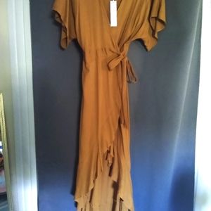 Young fabulous and broke high low wrap dress
